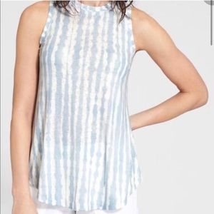 Athleta Breezy Tank Light Blue Tie Dye Racerback Alo Yoga Lulu Top Fabletics
